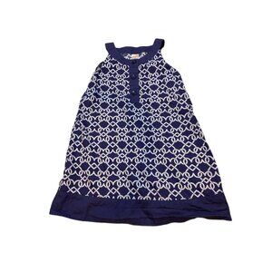 Gymboree Girls Navy Blue Heart Link Sleeveless Dress Size 6